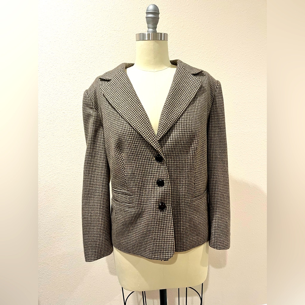 Talbots Women Blazer Plus Size 14 100%Wool - Vintage